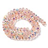 Transparent Electroplate Glass Beads Strands X-GLAA-Q099-C01-03-1-2