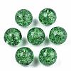 Transparent Crackle Acrylic Round Beads Strands CCG-R002-12mm-08-2