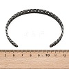 316 Surgical Stainless Steel Curb Chain Cuff Bangles BJEW-C125-01AS-3