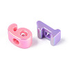 UV Plating Opaque Acrylic European Beads PACR-T017-10M-2