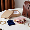 Rhombus Textured Velvet Jewelry Storage Zipper Pouches for Earrings Rings Bracelets Necklaces ABAG-WH0085-012C-4