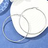 Tarnish Resistant 304 Stainless Steel Big Hoop Earrings X-EJEW-F105-01P-1