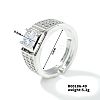 Fashionable Unisex Brass Micro Pave Clear Cubic Zirconia Solitaire Ring VA2990-18-1