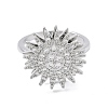 Daisy Rotatable Open Cuff Rings for Women RJEW-S402-05P-4