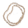 Electroplate Transparent Glass Beads Strands GL-CBA7A17-01A-10-4