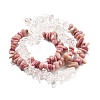 Natural Quartz Crystal & Rhodonite Beads Strands G-L610-A22-01-3