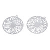 Non-Tarnish 201 Stainless Steel Filigree Pendants X-STAS-S118-046-2