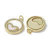Brass Micro Pave Cubic Zirconia Pendants KK-G485-34J-G-2