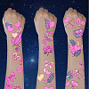20 Sheets Luminous Water Proof Removable Temporary Tattoos Stickers AJEW-SP0002-81C-7