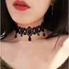 Gothic Style Resin Tassel Lace Chain Necklaces WG2E9D0-09-1