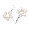 Star ABS Plastic Imitation Pearl Beaded Dangle Earrings EJEW-JE06329-4