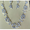 Alloy Crystal Rhinestone Link Necklaces & Stud Dangle Earrings Sets FS-WG2A178-01-4