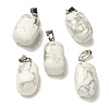 Natural Howlite Pendants G-Z067-03P-08-2
