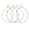 Natural Mixed Gemstone Faceted Round & Round Electroplate Synthetic Non-magnetic Hematite & Natural Pearl Beaded Necklaces NJEW-JN06549-2