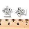 Rack Plating Brass Clear Cubic Zirconia Pendants KK-M102-14P-A-3