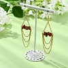 Natural Red Jasper Dangle Earrings EJEW-JE07287-02-1