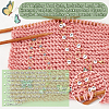 Glass & Acrylic Beaded Knitting Row Counter Chains HJEW-NB00085-4