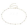 Brass Clear Cubic Zirconia Satellite Chain Waist Chains NJEW-C00038-3
