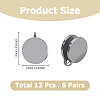 12Pcs 304 Stainless Steel Cuff Earrings EJEW-HS0001-28P-2