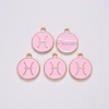 Alloy Enamel Pendants X-ENAM-S124-01B-09H-2