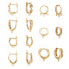 Fashewelry 14Pcs 7 Styles Brass Hoop Earrings KK-FW0001-07-2