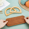 2Pcs Wood D Shaped Handles Replacement DIY-PH0030-01A-3
