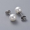 Plastic Imitation Pearl Stud Earrings LS-STAS-D0001-03-P-2