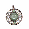 Retro Hollow Natural Aventurine Pendants PW-WG205B0-14-1