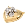Valentine's Day Brass Micro Pave Clear Cubic Zirconia Pendants KK-C264-16A-G-2