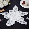 3D Flower Glass Beaded Gauze Cloth Sew on Appliques PATC-WH0008-93A-5