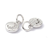 Brass Micro Pave Cubic Zirconia Charms ZIRC-C022-23P-2
