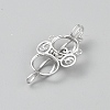 Sterling Silver Bead Cage Pendants STER-WH0008-87-2