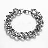 Tarnish Resistant 304 Stainless Steel Twisted Chain Bracelets BJEW-G511-10P-1