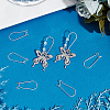 10Pcs 925 Sterling Silver Hoop Earring Findings STER-BBC0006-92B-S-4