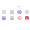 96Pcs 8 Colors Transparent Spray Painted Frosted Glass Beads GLAA-CJ0001-40-2
