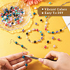 100Pcs 8 Colors Glass Pearl Round Bead Connector Charms FIND-YS0001-21-5