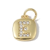 Rack Plating Brass Micro Pave CLear Cubic Zirconia Charms KK-E110-14G-E-1