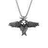 Vintage Alloy Wing Pendant Necklaces for Unisex WG46438-01-1