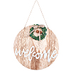 Wooden Pendant Decorations AJEW-GF0002-34-1