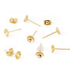 50Pcs Brass Earring Settings KK-TA0008-38B-3