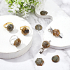 9Pcs 3 Style Natural Labradorite Cabochons G-FH0001-27-2
