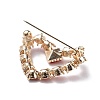 Heart Alloy Rhinestone Brooch Pins JEWB-Z034-07G-3