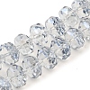 Transparent Electroplate Glass Beads Strands X-EGLA-P062-01A-PL01-1