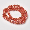 Electroplate Opaque Glass Beads Strands EGLA-A034-P4mm-T04-2