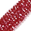 Electroplate Transparent Glass Beads Strands LS-EGLA-A035-T6mm-A01-1