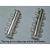4-Strands Brass Magnetic Slide Lock Clasps KK-H310-P-3