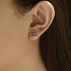 Fashionable Crown with Evil Eye Stainless Steel Stud Earrings NW1234-4