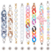 Opaque Acrylic Curb Chain for DIY Keychains HJEW-CA0001-07-1