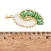 Glass Seed Beaded Pendants PALLOY-MZ01375-03-3