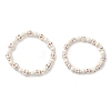 2Pcs 2 Styles Halloween Synthetic Turquoise Skull & Round Beaded Stretch Bracelet Sets for Men Women BJEW-JB12252-2